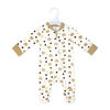 Baby Mode Interlock Coverall: Tan Bear 6-9M