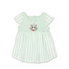 Koala Baby Short Sleeve Bunny Green Striped Dress - 24 Month