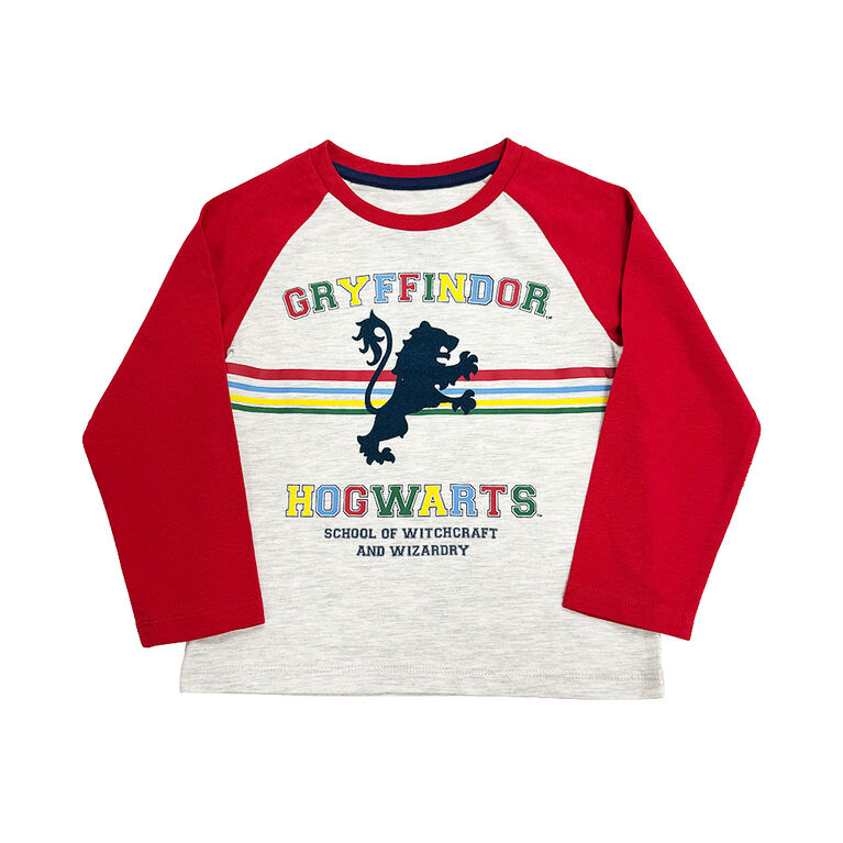 Harry Potter - T-shirt à manches longues raglan - Blanc cassé chiné et rouge - Taille 4T - Exclusivité Toys "R" Us