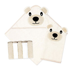 Baby Mode Signature 7 Piece Bath Set: Tan Bear