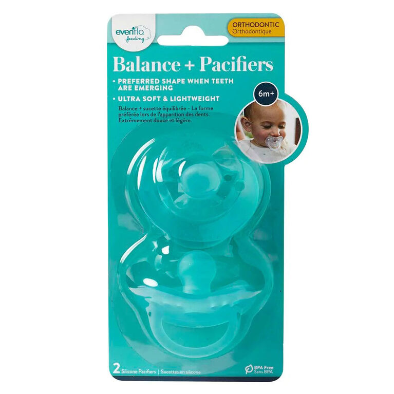 Balance + Cylindrical Paci, 0 Mos+, 2 Pack