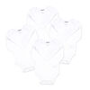 Naturelle Lot de 4 bodys à manches longues : blanc 3M