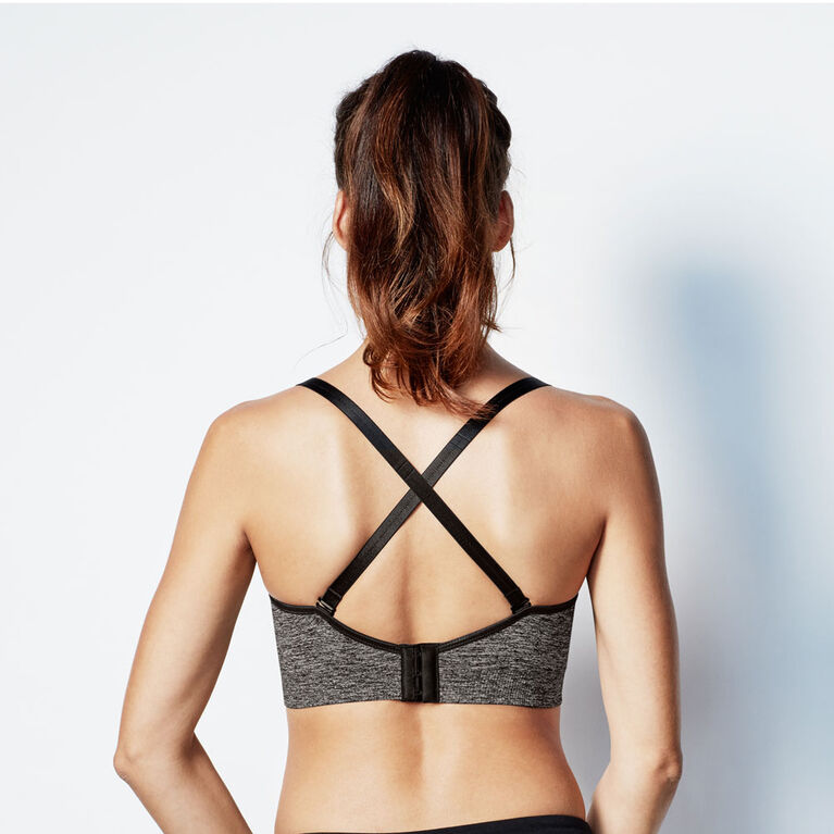 Soutien-gorge d'allaitement pour yoga Body Silk Seamless - Charcoal, Petite.