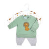 Baby Mode Ensemble de jogging en polaire 3 pièces : lion vert 24M