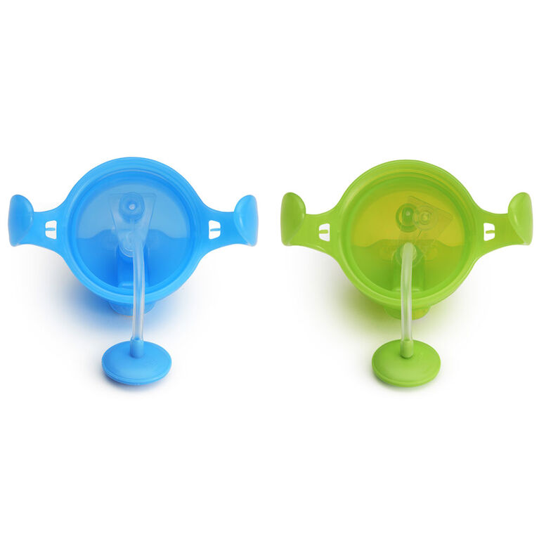 Munchkin - Any Angle Weighted Straw Cup -  2pk, 7oz, Blue/Green