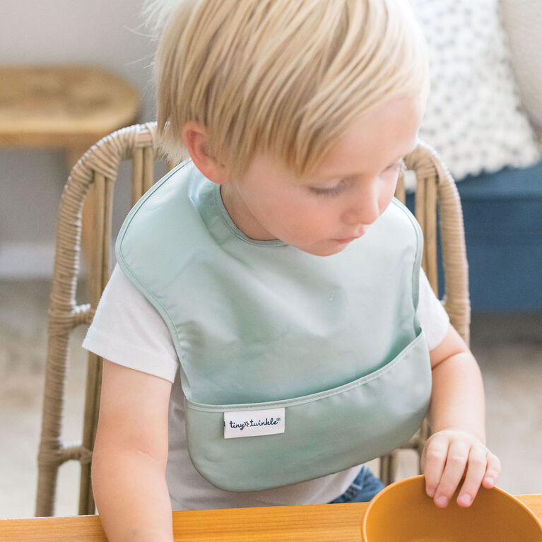 Tiny Twinkle - Mess Proof Easy Bib  - Sage 6-24M