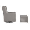 Lennox Glider Swivel with Storage Ottoman LUCA Grey