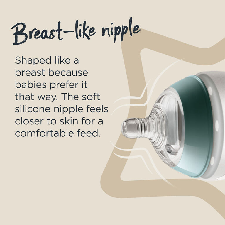 Tommee Tippee Silicone Baby Bottle and Pacifier Set | Closer to Nature Soft Feel Bottles