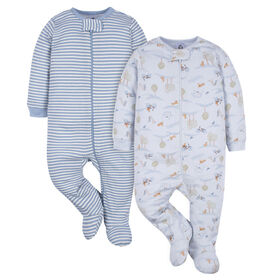 Gerber Childrenswear - 2 Pack Sleep N Play - Puppy Playground - 3-6M