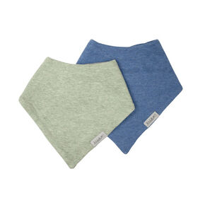 Juddlies - Breathe EZE 2PC Bavoir Bandana Olive + Denim Fleck