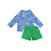 Rashguard Swim Top+Short Set  Dino  2T