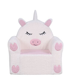 Little Loungers Fauteuil pour enfants en peluche - Licorne