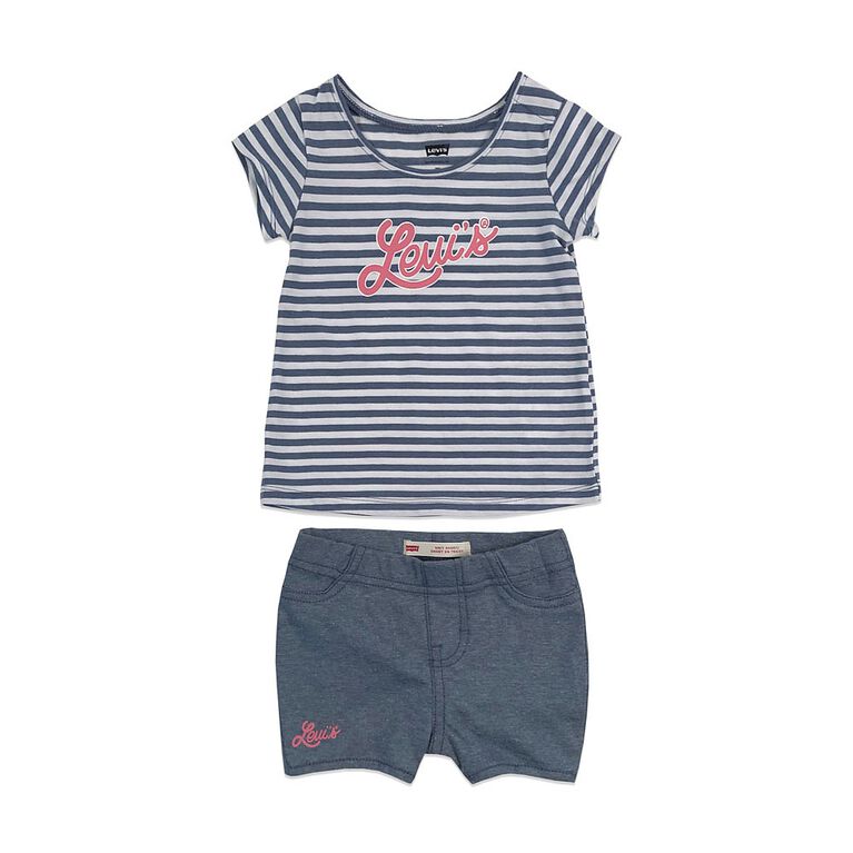 Levis Ensemble de short - Marine et Rose, 12 mois.