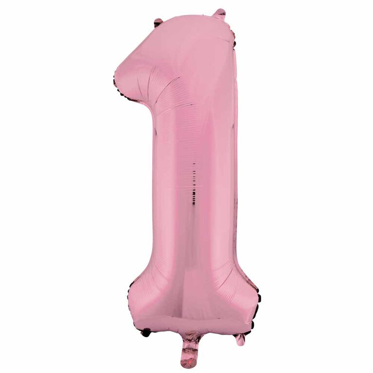 Pink Number 1 Shaped Foil 34"