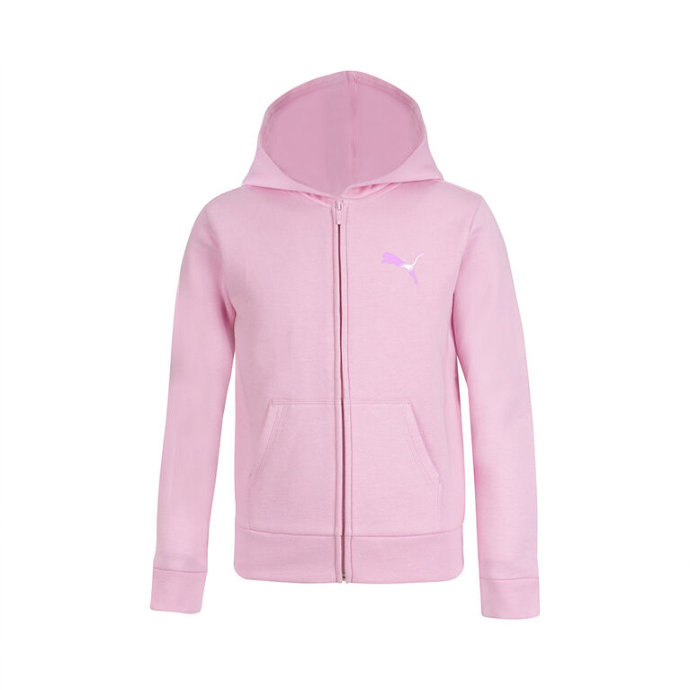 Puma&nbsp;&ndash; Chandail Capuchon Glissi&egrave;re Molleton  Rose 2T