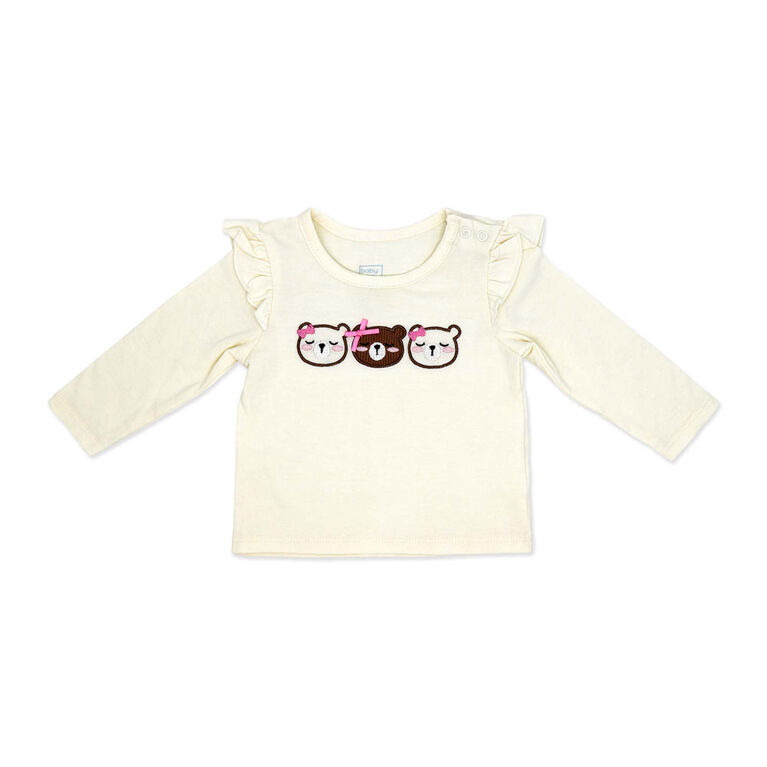 Baby Mode 3 Piece Legging and Headband Set: Team Teddy 18M