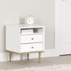 Dylane 2-Drawer Nightstand Pure White