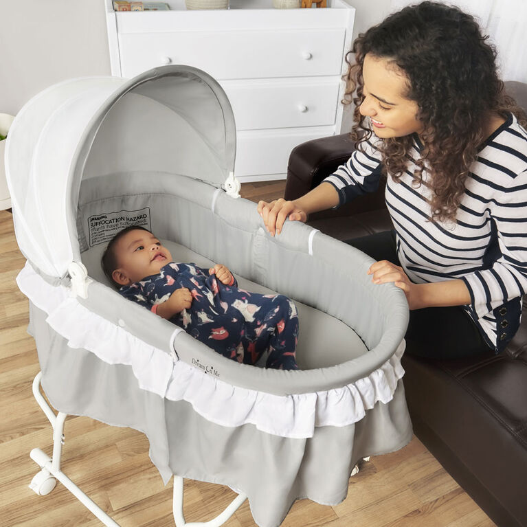 Lacy Portable 2In1 Bassinet&Cradle-Grey