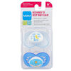 MAM Attitude Orthodontic Pacifier, 6+ Months 2-Count, Blue