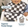 Tiny Twinkle - Mess Proof Easy Bib 3pk - Checkered Black, Blue, Green 6-24M