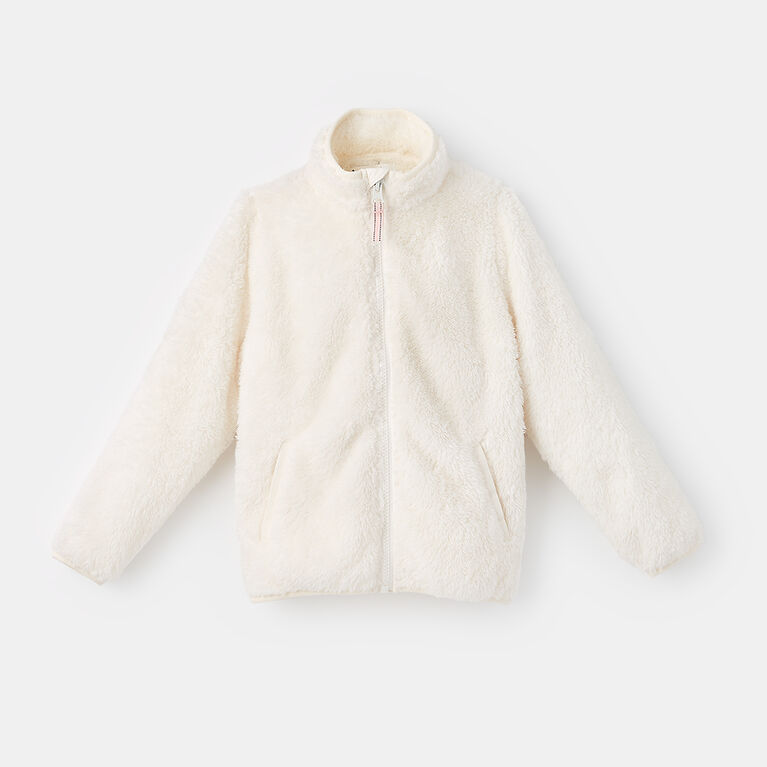 Teddy zip up funnel neck fleece Clearance