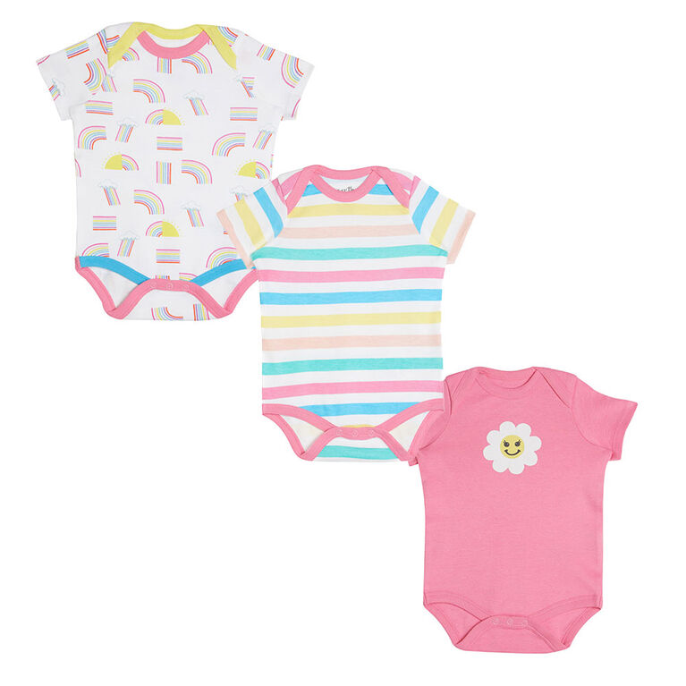 earth by art & eden Isla 3-Pack Bodysuit- 9 months
