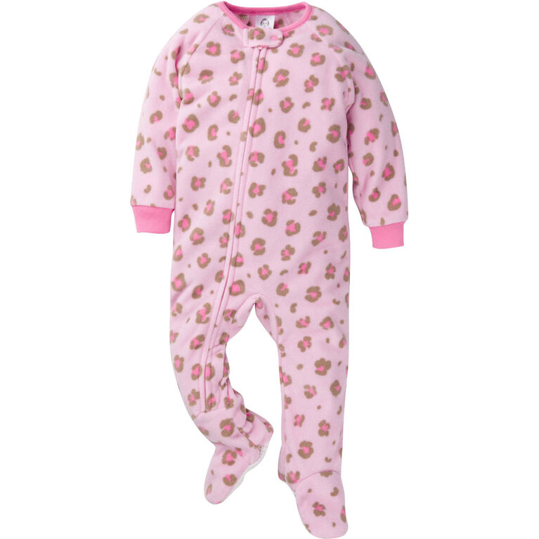 Gerber Childrenswear - 1-Pack Blanket Sleeper - Leopard - Pink 3-6 months