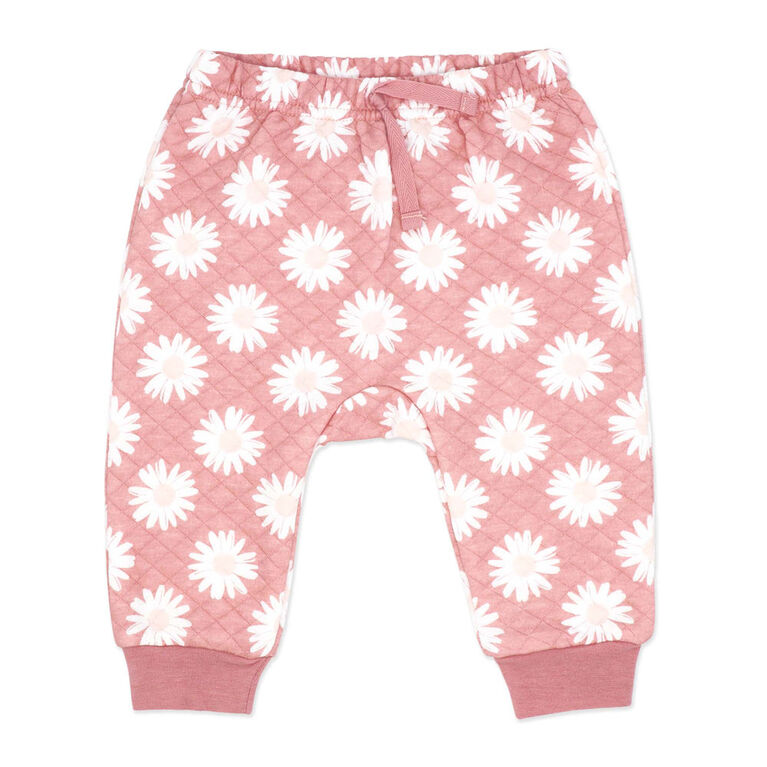 Baby Mode Ensemble de jogging matelassé 3 pièces :Petit Amour Rose 12M