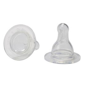 Dr. Brown's Standard Silicone Nipple - Level 1, 2-Pack