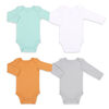 Combinaison à manches longues Koala Baby en paquets de 4, modèle Combo gris, 6-9 Mois