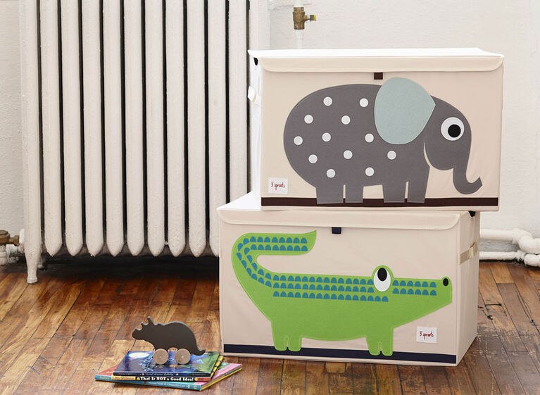 3 Sprouts Toy Chest Elephant - Grey