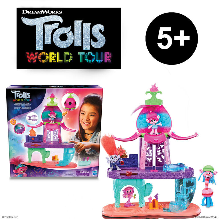 DreamWorks Trolls World Tour Blooming Pod Stage Musical Toy, Plays 3 Different Songs