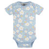 Gerber Childrenswear - 3-Pack Baby Flowers Short Sleeve Onesies Bodysuit - 0-3M