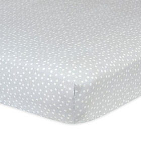 Gerber Gray Dots Fitted Crib Sheet