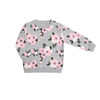 Koala Baby Girls Cotton French Terry Sweatshirt Grey Floral Print 3-6M