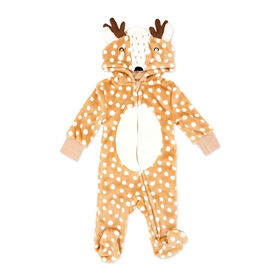 Baby Mode Poussette en flanelle à capuchon : Cerf bronzé nouveau-né