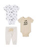 Koala Baby 3 Piece Bodysuit & Jogger Set, Oatmeal 0-3M