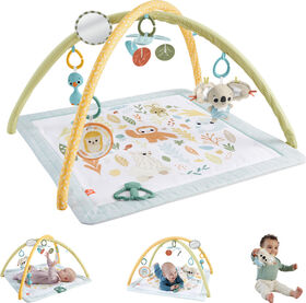 Fisher-Price Simply Senses Newborn Gym Baby Activity Mat with 6 Sensory Toys