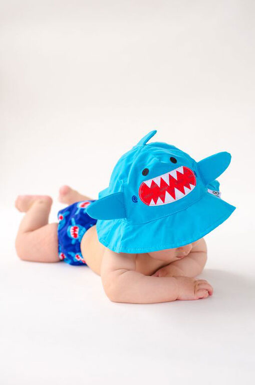 Zoocchini - Ensemble de couches et de bonnets de bain - Requin - Petit