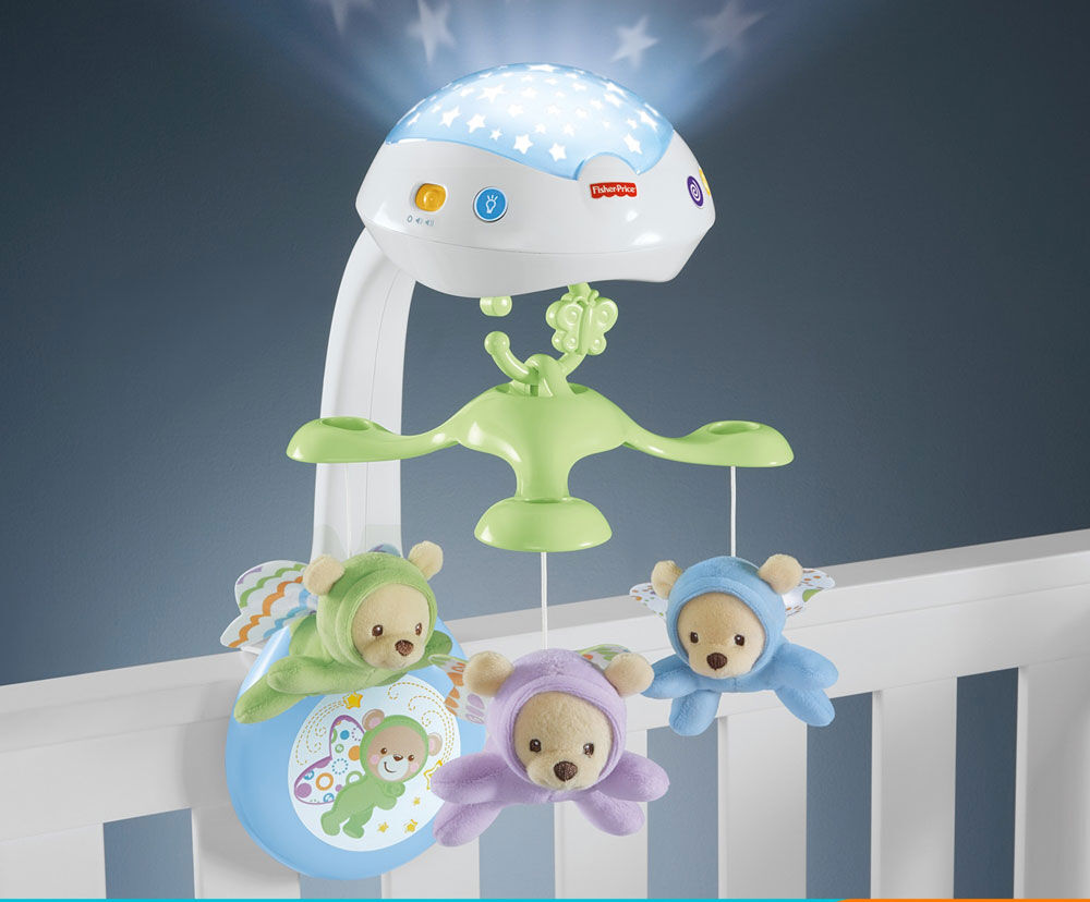 Crib mobile with projector sales