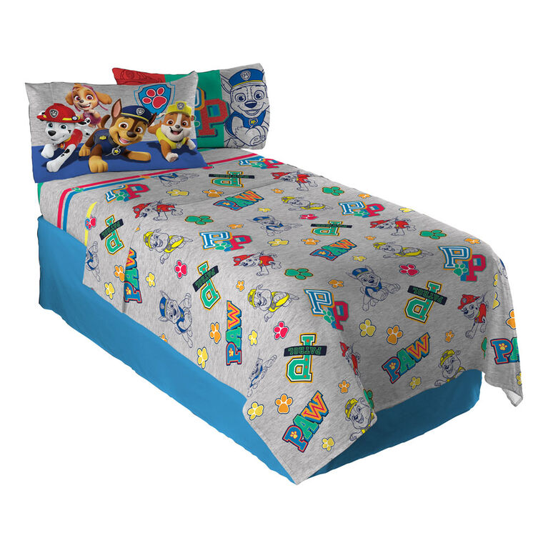 Paw Patrol Boy Varsity Letter Twin, Paw Patrol Sheets For Twin Bed