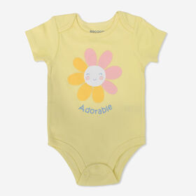 Rococo Bodysuit Yellow "Adorable" Flower Print