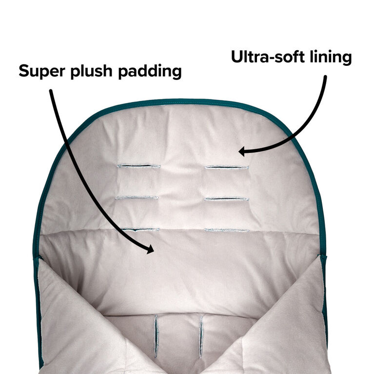 Diono All Weather Stroller Footmuff, Universal Fit from Baby to Toddler With Cozy Super Soft Padding, Weatherproof, Water Resistant Lining, Black Midnight