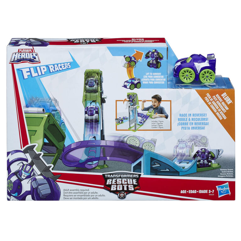 Playskool Heroes Transformers Rescue Bots Flip Racers - Blurr Piste renversante