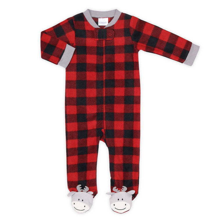 Koala Baby Buffalo Plaid Moose Footie Fleece Sleeper Size 12 18 Months Babies R Us Canada