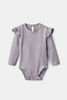 Ruffle Bodysuit Purple 9-12M