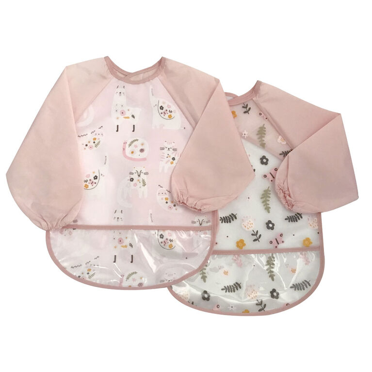 Koala Baby - 2 Pk Smock Bib Rose Zen Friends