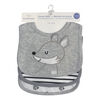 Koala Baby - 3 Pack Jersey 3D Bib Grey Fox