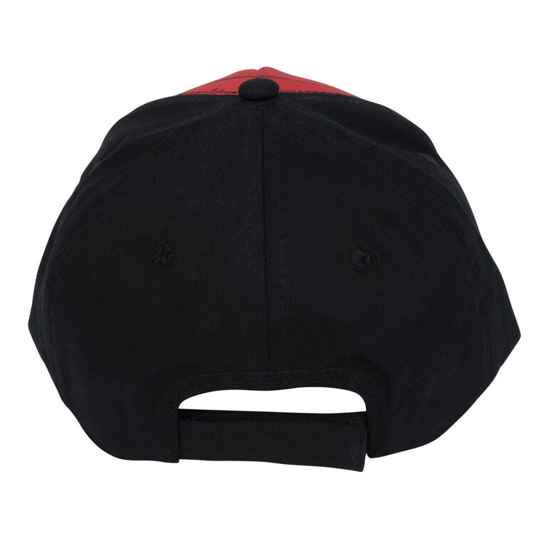 Marvel Spiderman 'Glaring Eyes' Flat Brim Kids Baseball Cap Red