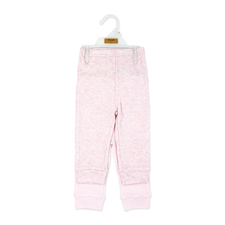 Naturelle 2 Piece Cuffed Pant Set: Pink 3M